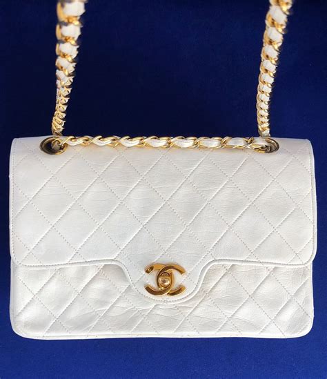 coco chanel white purse|pictures of old chanel purses.